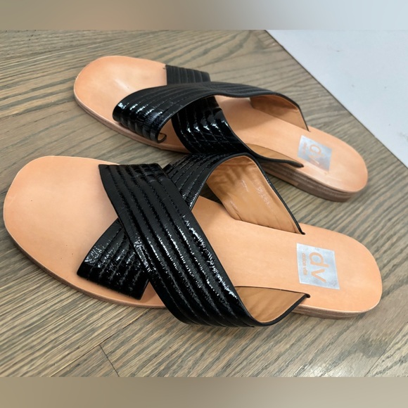DV Dolce Vita Black Patent Leather Lyra Sandals women’s size 8 - Picture 3 of 9